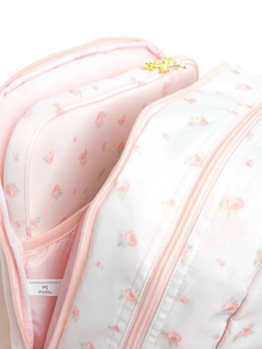 🩷‼️🔥🆕 LoveShackFancy x Target Yoobi Pale Pink Ditsy Quilted Backpack